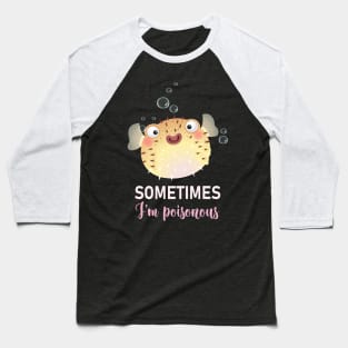 Funny Puffer Fish Baseball T-Shirt